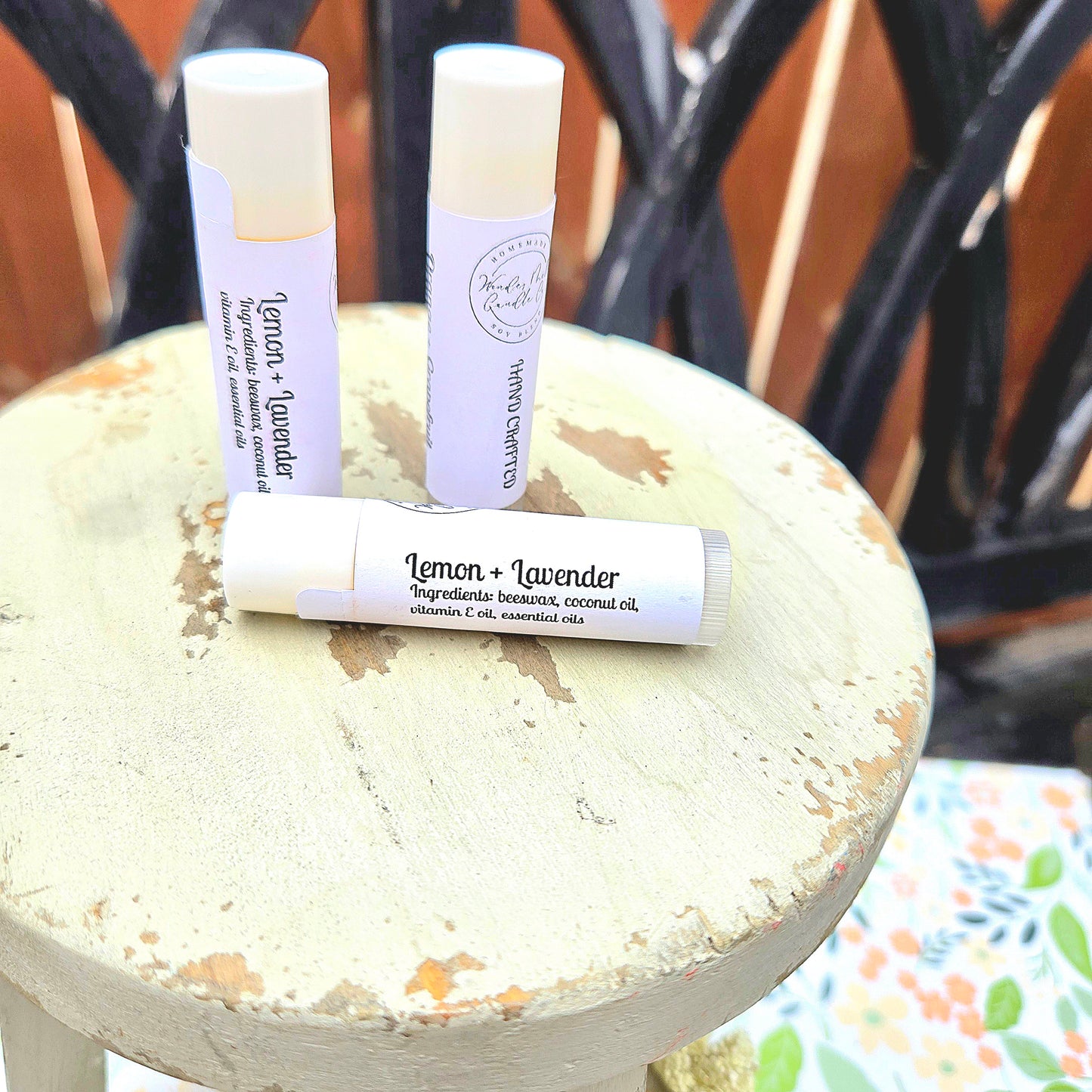 Lemon and lavender lip balm