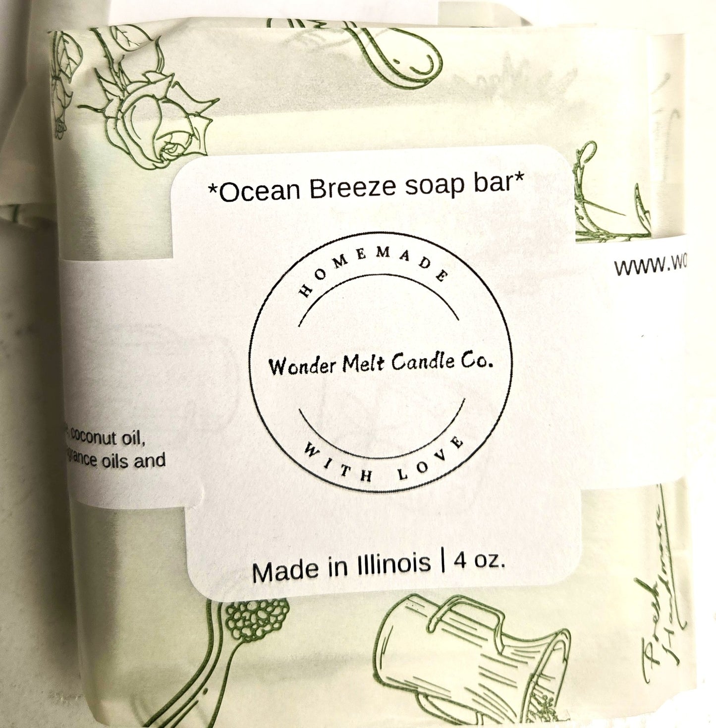 Ocean Breeze soap bar 4.0 oz