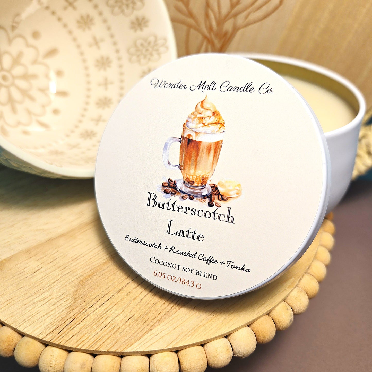 Butterscotch Latte 6.50 oz candle tin