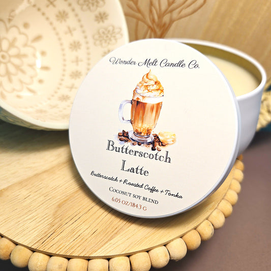 Butterscotch Latte 6.50 oz candle tin