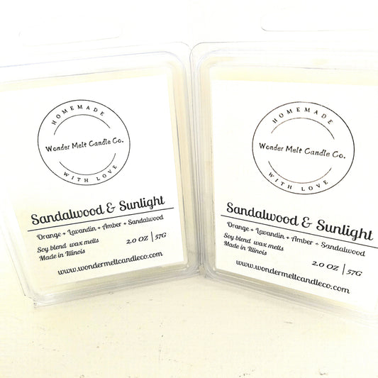 Sandalwood & Sunlight soy blend wax melt